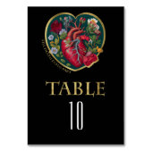 ティルデスドウスパートゴシックハート金ゴールドハロウィーン テーブルナンバー (裏面)