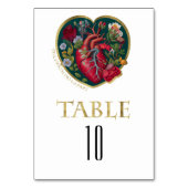 ティルデスドウスパートゴシックハート金ゴールドハロウィーン テーブルナンバー (正面)