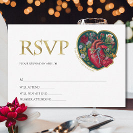 ティルデスドウスパートゴシックハート金ゴールドハロウィーン 出欠カード