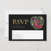 ティルデスドウスパートゴシックハート金ゴールドハロウィーン 出欠カード (正面)