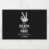 ティルデスドウスパートスケルトンブライダルシャワーミニ スパークリングワインラベル (シングルラベル)