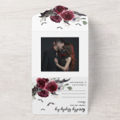 ティルデスドウスパートトリフォールド結婚式招待状 オールインワン招待状 (外側)