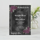 ティルデスドウスパートブラック結婚式招待状 招待状 (スタンド正面)