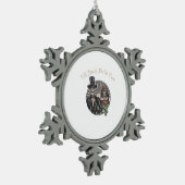 ティルデスドウスパート – 新婚スカル結婚したCou スノーフレークピューターオーナメント (左)