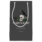 ティルデスドウusパーティーブラックアイリッシュスカルブライドメイド スモールペーパーバッグ (正面)