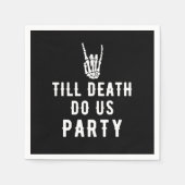 ティルデスドウusパーティーブラックスケルトンパーティー スタンダードカクテルナプキン (正面)