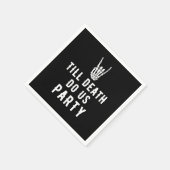 ティルデスドウusパーティーブラックスケルトンパーティー スタンダードカクテルナプキン (角)