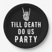 ティルデスドウusパーティーブラックスケルトンパーティー ペーパープレート (正面)