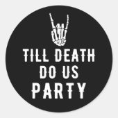 ティルデスドウusパーティーブラックスケルトンパーティー ラウンドシール (正面)