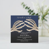 ティルデスドブルースケルトン結婚金ゴールドの結婚 招待状 (スタンド正面)