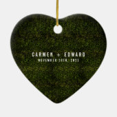 ティルデスネオン初めてのクリスマス婚約した セラミックオーナメント (裏面)