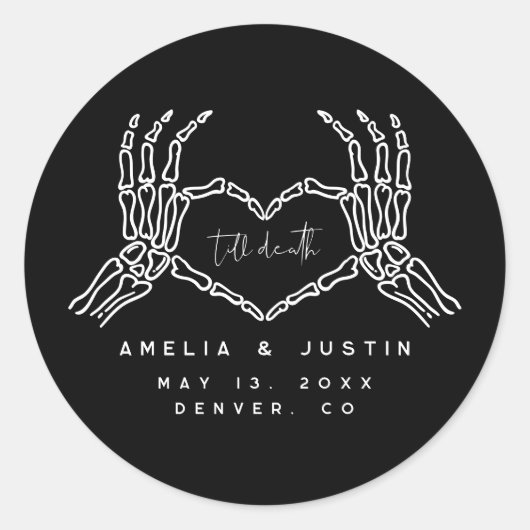 ティルデスハロウィーン結婚式の引き出物シール ラウンドシール (正面)