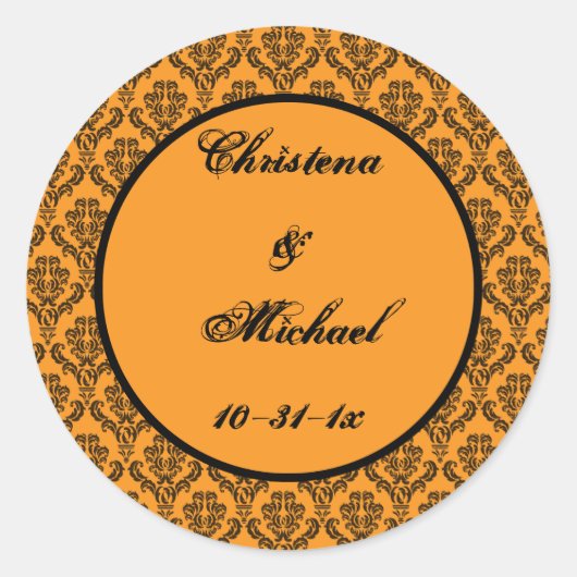 ティルデスハロウェディングラウンドステッカー ラウンドシール (正面)