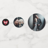 ティルデスハートメタルフォントイニシャル写真結婚の数 コンフェッティ (正面)