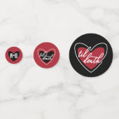 ティルデスハートメタルフォントイニシャル写真結婚の数 コンフェッティ (裏面)