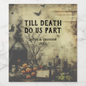 ティルデスビクトリアンゴシックレトロハロウィンカスタム ワインラベル (シングルラベル)