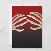 ティルデスブラッドレッドスケルトン金ゴールドウェディングRSVP 招待状 (裏面)