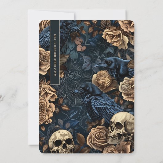 ティルデスブルーゴシック結婚式招待状 招待状 (裏面)