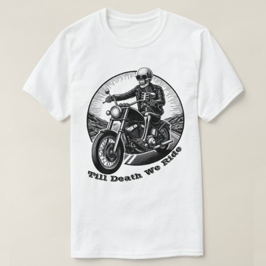 ティルデス我々乗る – スケルトンバイクもしくは自転車に乗る人プレミアムTシャツ Tシャツ (デザイン正面)