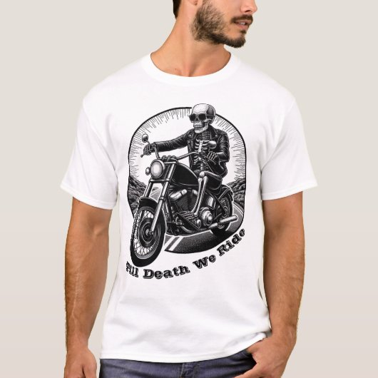 ティルデス我々乗る – スケルトンバイクもしくは自転車に乗る人プレミアムTシャツ Tシャツ (正面)