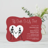 ティルデス私たちパーツスケルトンレッド婚約 招待状 (スタンド正面)