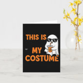 ティルデス私たちパーティーおもしろいスケルトンHalloween Che カード (黄色い花)
