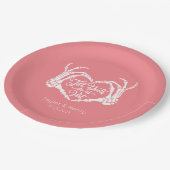 ティルデス私たちパーティーカスタムウェディング紙プレート ペーパープレート (アングル)