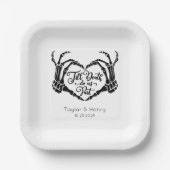 ティルデス私たちパーティーカスタムウェディング紙プレート ペーパープレート (正面)