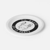 ティルデス私たちパーティースケルトンカップルバチェロレッテ ペーパープレート (アングル)