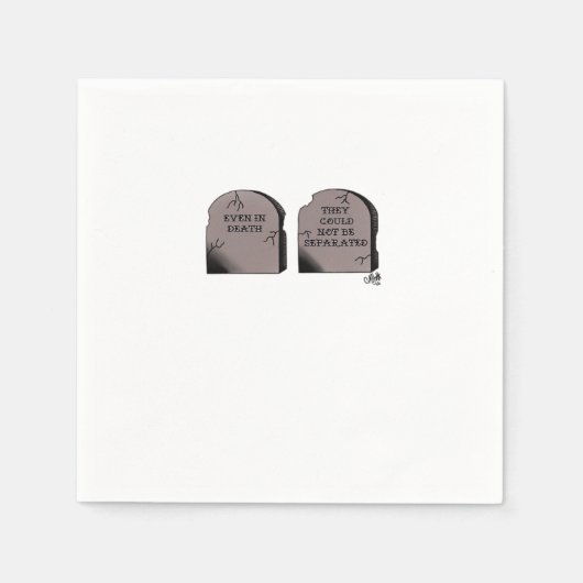 ティルデス私たちパートクラシックーおもしろい – スケルトンCou スタンダードカクテルナプキン (正面)