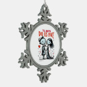 ティルデス私たちパートクラシック- スノーフレークピューターオーナメント (左)