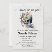 ティルデス私たちパートゴシックスカルブライダルシャワー 招待状 (正面)