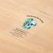 ティルデス私たちパートハロウィーンブライダルシャワー アクリル招待状 (レイダウン)