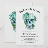 ティルデス私たちパートハロウィーンブライダルシャワー 招待状 (正面/裏面)