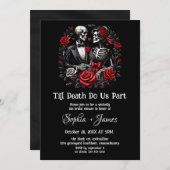 ティルデス私たちパートハロウィーンブライダルシャワー 招待状 (正面/裏面)