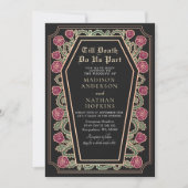 ティルデス私たちパートバラブラックゴシック結婚ズ 招待状 (正面)