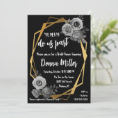 ティルデス私たちパートフローラ、金ゴールド、ブライダルシャワー 招待状 (スタンド正面)