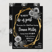 ティルデス私たちパートフローラ、金ゴールド、ブライダルシャワー 招待状 (正面/裏面)