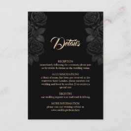 ティルデス私たちパートブラックバラ結婚の詳細 エンクロージャーカード