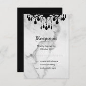 ティルデス私たちパート大理石RSVP 出欠カード (正面/裏面)