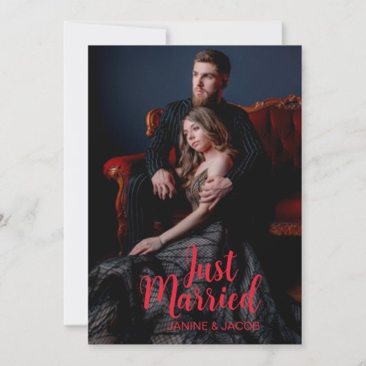 ティルデス私たち部分的に暗いゴシック結婚 案内状 (正面)