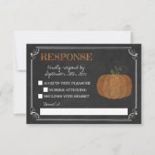 ティルデス秋カボチャオレンジブラック反応 出欠カード (正面)