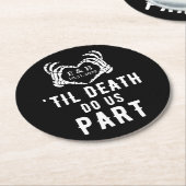 ティルデス結婚ズ黒紙コースター ラウンドペーパーコースター (アングル)