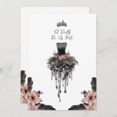 ティルデスDo私たちパートゴシックブライダルシャワー 招待状 (正面/裏面)