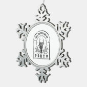 ティルデスDo米国パーティーギフトレトロバチェロレッテハ スノーフレークピューターオーナメント (右)