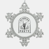 ティルデスDo米国パーティーギフトレトロバチェロレッテハ スノーフレークピューターオーナメント (正面)