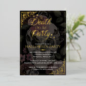 ティルデスDo Weパーティーゴシックスカルハロウィーン 箔招待状 (立ち正面)