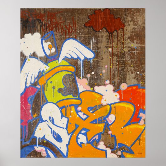 ティルト「飛んでいる缶」プリント ポスター (正面)