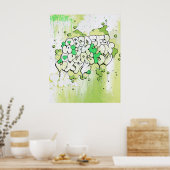 ティルト「ABC」プリント ポスター (キッチン)