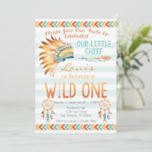 ティルバル アステカ ボホ ワイルド ワン 誕生日招待状 招待状 (スタンド正面)